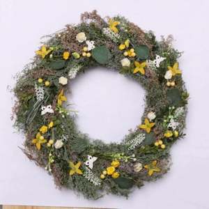 Couronne de porte en rotin artificiel faite à la main, en forme de nid d'oiseau, pour le printemps, décorations de jardin et de maison, couronne de Pâques - Product Image 5