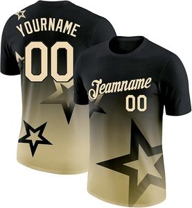 Custom Gradient Jersey Vintage Star Printed T Shirt Personalized Baseball Sports Team Uniform Softball Tees - Product Image 2