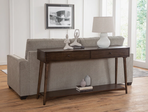 Mesa Consola Moderna de Madera con Cajón Doble Artístico, Mesa de Entrada Contemporánea para Decoración de Sala de Estar o Pasillo - Product Image 3