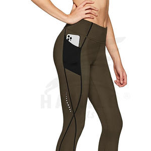 Leggings Deportivos para Hombre, Cintura Alta Elástica, Transpirables, Sin Costuras, Estilo Sólido, Elásticos, de Spandex/Nailon - Product Image 6