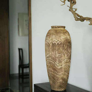 Jarrón de Madera Maciza Ligero, Grande, para Piso, Clásico, Simple, para Flores Secas, Decoración para Sala de Estar o Cafetería, por MULTI CRAFT - Product Image 4