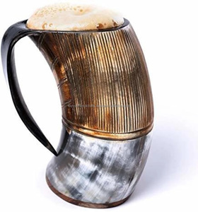 Mug en corne artisanal écologique d'Inde, poli, style marin animalier personnalisé - Product Image 3