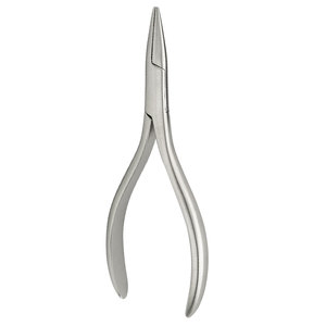 Alicates de Punta Plana Premium, 130 mm, Plateados, sin Puntas Ranuradas CE para Alambres de Acero Inoxidable, Instrumento de Laboratorio Dental para Precisión - Product Image 1