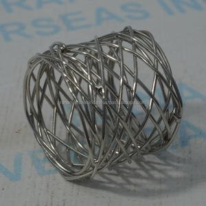 <b>Silver</b> Finished Metal Modern Napkin Rings Durable Eco-Friendly Elegant Table Decor for Dining Weddings Parties Special Occasions - Product Image 4
