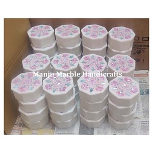 Indian Manufacturer Of Hand Crafted Inlaid Best Artisan Made Natural Pink And Blue MIx Color Combination Jewelry <b>Sweet</b> <b>Boxes</b> - Product Image 3