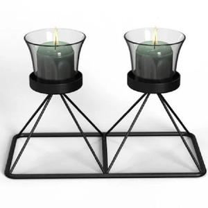 El más nuevo diseño de Metal dorado, portavelas de cristal geométrico, portavelas de cristal decorado, candelabro de diseñador hecho a mano, elegancia - Product Image 3