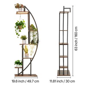 63 Tall 6-Tiered Lighted Indoor Plant <b>Stand</b> 2 Pack Metal <b>Corner</b> Plants Holder 3 Timers 10 Hectares 2022 Grow Lights Grow Lights - Product Image 6