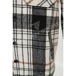 เสื้อเชิ้ตผ้าสักหลาดลายสก็อตผู้ชายคุณภาพสูง สไตล์ลำลอง ทรงหลวม โอเวอร์ไซส์ แฟชั่นใหม่ปี 2026 ผลิตจากผ้าสักหลาดขนสัตว์ 100% - Product Image 3