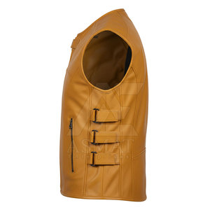 Gilet de moto en cuir personnalisé, couleur sur mesure, gilet de motard en cuir - Product Image 2