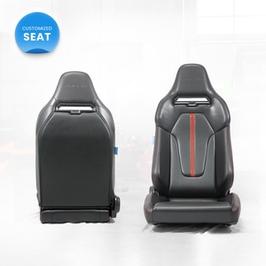 Chaise de jeu inclinable en cuir PU ergonomique à dossier haut, pivotante, avec accoudoirs réglables, pour ordinateur et bureau, style racing - Product Image 2
