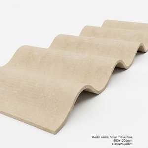Small Travertine Flexible Tiles <b>Wall</b> Panel Slate Curve Tile - Product Image 3