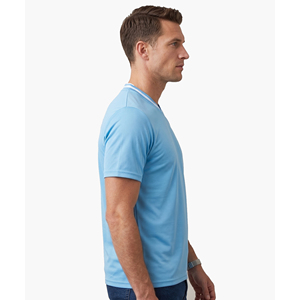 เสื้อฟุตบอลชาย ชุดกีฬา โพลีเอสเตอร์ 100% เสื้อฟุตบอลชาย คอวี แขนสั้น - Product Image 3