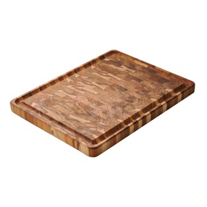 Tabla de cortar rectangular de madera antideslizante con asa - Product Image 1
