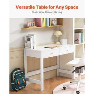 Hiện đại đơn giản hình chữ nhật màu trắng MDF lưu trữ nghiên cứu bảng bàn trẻ em cho phòng ngủ với ngăn kéo cho văn phòng nhà đọc & viết - Product Image 2