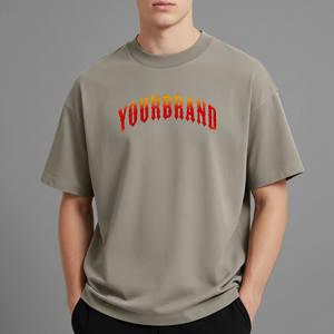 T-shirt en coton surdimensionné de haute qualité pour homme, manches courtes, col rond, jersey décontracté, imprimé avec inscription sur le devant - Product Image 4
