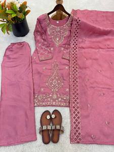 Premium Embroidered Salwar Suit Set with Dupatta | Wedding & Party Wear <b>Kurta</b> Set - Product Image 6