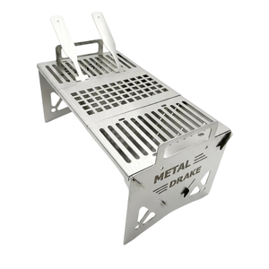 Folding 304 Stainless Steel Charcoal <b>BBQ</b> Grill Portable Outdoor <b>Camping</b> Picnic Barbecue Stove Heavy Duty V2 Metal Drake Grill - Product Image 6