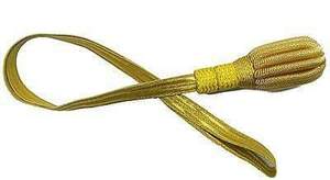 Nœud de sabre en or OEM pour accessoires de sabre et de ceinture de cérémonie, vente en gros, badges Hamza dorés et argentés en fil métallique, personnalisables - Product Image 3