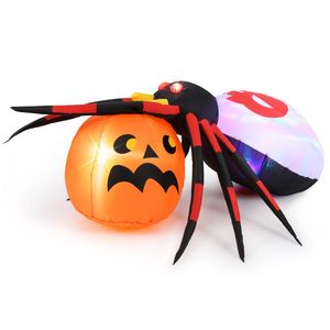 Araña Inflable Giratoria con Luz de 4.9 x 4.6 Pies con Calabaza, Decoraciones Navideñas para Jardín Exterior - Product Image 4