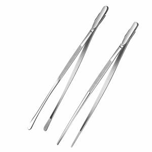 UBI 2 Pinzas de Acero Inoxidable con Punta Puntiaguda y Dentada de Precisión y Pinzas de Cocina, Logotipo Personalizado, Duraderas para Manicura y Uso Doméstico - Product Image 3