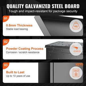 กล่องรับพัสดุขนาด 15.4 นิ้ว x 10.6 นิ้ว x 20.5 นิ้ว กล่องจดหมายติดผนังเหล็กชุบสังกะสี พร้อมรหัสล็อค ป้องกันการโจรกรรม ช่องเก็บของ - Product Image 3