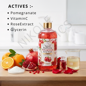 Nikole Kozmetics Naturale Gel de Ducha Corporal Iluminador con Granada y Aloe Vera, Extractos Ricos en Vitaminas, Hidratante y Suave para Uso Diario - Product Image 2