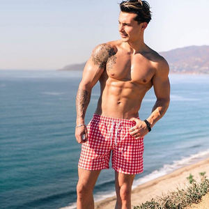 Shorts de bain personnalisés pour hommes de qualité supérieure, confortables, respirants, séchage rapide, taille mi-haute avec cordon de serrage pour le sport et la gym - Product Image 5