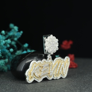 Collar con Colgante de Nombre Personalizado, Diamante Moissanite VVS, Plata de Ley 925, Joyería Hip Hop, Colgante Personalizado - Product Image 5