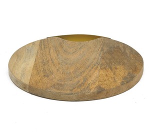 Planche à découper ronde en bois naturel, finition bois, aspect moderne, pour légumes et fruits - Product Image 6