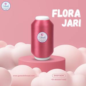 Fil à broder métallique 70D Flora Jari Or Argent pour tissage textile et machine à broder – Fil Zari métallique premium - Product Image 1