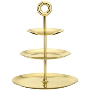 Handmade Aluminum Gold And Silver Dessert Stand Modern 3 Tier Metal Cake Stand With Tree Branch Handle For Wedding And Parties - Product Image 5