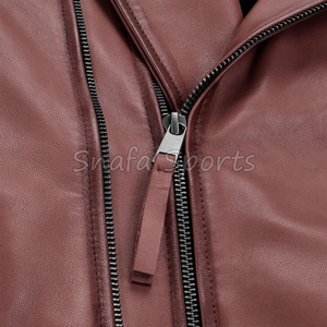 OEM Custom High Quality Real Genuine Jacket Casual Motorcycle Biker Bomber Zip up Leather Jacket for Men - Product Image 4