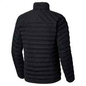 Men's Lightweight Insulated Winter Puffer <b>Jacket</b> Warm Coat with <b>Duck</b> <b>Down</b> Padding Canvas Fabric Stand Collar Logo on Front - Product Image 3