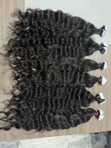 Extensiones de Cabello Remy de la Mejor Calidad, Cabello Indio de Lujo, Cinta Adhesiva del Sur de la India, Directamente de Fábrica, Cabello Humano Crudo Sin Procesar de Alta Calidad - Product Image 5