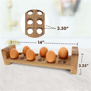 Exclusive Quality Natural Wood <b>Eco</b>-Friendly Dishwasher Freezer Safe Medium Size Modern <b>Egg</b> Storage Racks for Restaurant Supplies - Product Image 3