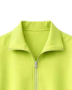 Conjunto Deportivo Personalizado Verde Lima para Mujer, Chaqueta con Cierre y Pantalones Jogger, Ropa Deportiva Casual de Dos Piezas, Atuendo Deportivo Cómodo - Product Image 5