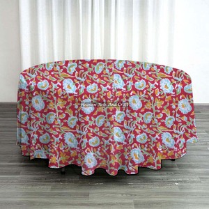 Mantel de Tela de Algodón con Estampado Floral, Estilo Clásico Rústico, 60 Pulgadas Redondo/Alargado, Decoración Rústica para Primavera, Verano, Pascua - Product Image 5