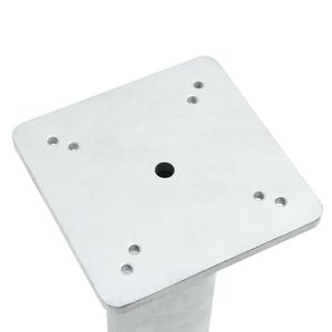 Base de parasol en acier argenté durable pour parasols de terrasse, design compact - Product Image 5