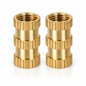 น็อตฝังแบบมีลายกันลื่น ผลิตจากทองเหลืองด้วยเครื่อง CNC คุณภาพเยี่ยม สำหรับงานฉีดพลาสติก มีจำหน่ายในราคาโรงงาน - Product Image 3