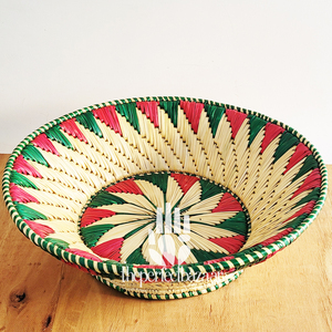 Panier de rangement multi-usages en herbe de Moonj naturelle, panier rond ouvert - Écologique, durable, mini taille, multi-usages - Product Image 4