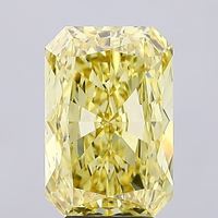 Diamant jaune intense cultivé en laboratoire, certifié CVD, pierre précieuse en vrac, éclat luxueux pour les créations de joaillerie fine, taille coussin radiant.
