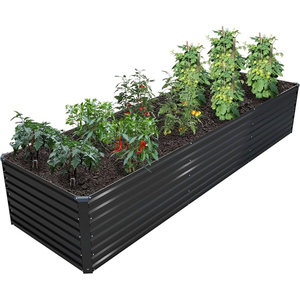 Heavy Duty Galvanized Steel <b>Garden</b> Bed Outdoor Oval Metal <b>Planter</b> Box For <b>Vegetables</b> And Flowers Steel <b>Garden</b> Bottom Design - Product Image 4