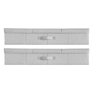 Large 48L Underbed <b>Clothes</b> <b>Storage</b> Containers 31.7 X 15.9 X 6.1 Inch Low Profile Gray Metal Lids for Bed - Product Image 5