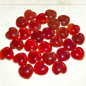 Piedra Preciosa de Ónix Rojo Natural en Forma de Corazón, Cristal Tallado en Forma de Corazón, Cabujón Plano para Reiki, Sanación y Joyería - Product Image 2