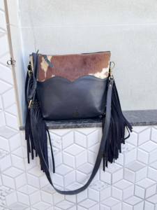 Nuevo Bolso de Mano con Flecos de Piel de Vaca, Bolso Elegante de Cuero Genuino, Oferta, Bolsos Bohemios Multiusos para Mujer - Product Image 5