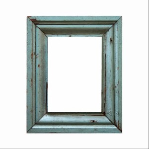 Cadre photo rectangulaire en bois d'acacia artisanal, vieilli, écologique, durable, léger, rouge turquoise |   Moradabad - Product Image 1