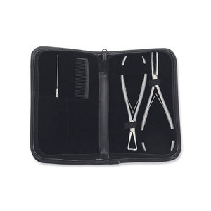 Kit de Herramientas para Extensiones de Cabello, Juego de Pinzas Profesionales para Extensiones de Cabello con Clips para Extensiones de Cabello, Color Oro Rosa, Duradero, Calidad Profesional - Product Image 1