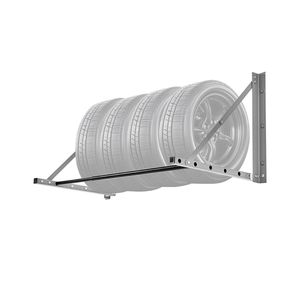 Portagomme Pieghevole da Parete Resistente 32-48 Pollici in Acciaio Q235 con Supporto Regolabile per Pneumatici di Dimensioni Standard R14-R20 - Product Image 1