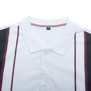 เสื้อโปโลพิมพ์ลายลำลองสำหรับผู้ชาย ผ้าสเตรช รับผลิตเสื้อผ้ากีฬา OEM สำหรับผู้ใหญ่ - Product Image 4