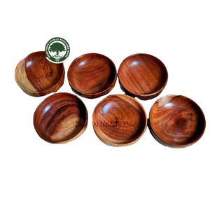 Vintage Life Inc. Juego de decoración navideña 6 cuencos de madera Sheesham 3,25 pulgadas mordiscos multiusos para hierbas especias hogar de lujo - Product Image 1